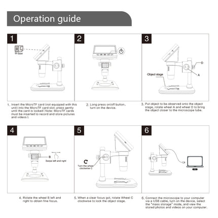 0-40mm 1080P 4.3 inch LCD Screen Mobile Phone Repair Industry HD Electron Didital Microscope