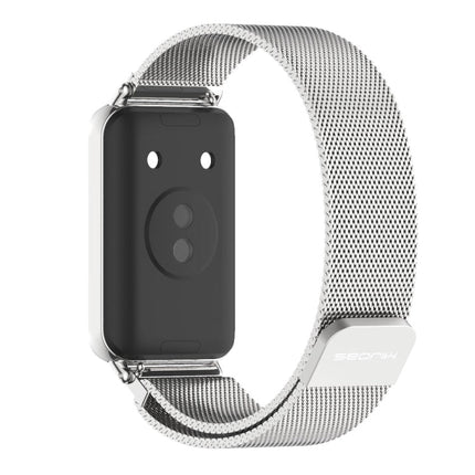 For Honor Band 10 / 9 MIJOBS Milan Magnetic Stainless Steel Watch Band(Silver)