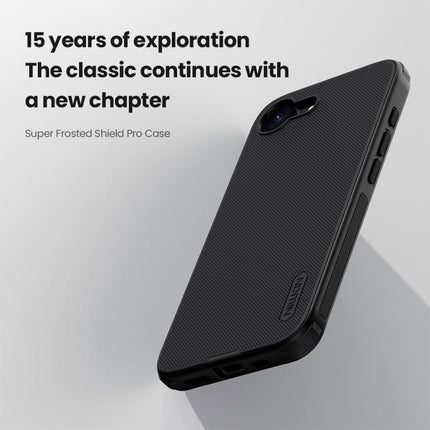 For iPhone 16e NILLKIN Frosted Shield Pro PC + TPU Phone Case(Blue)