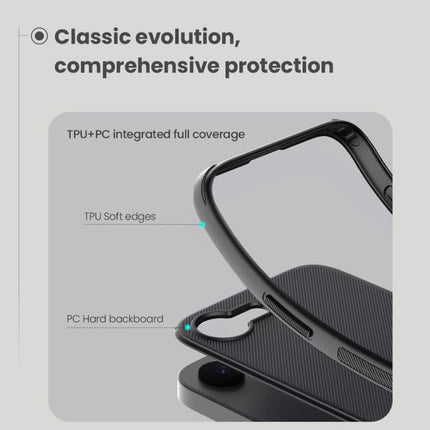 For iPhone 16e NILLKIN Frosted Shield Pro PC + TPU Phone Case(Blue)