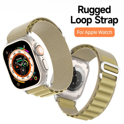 For Apple Watch 42mm / 41mm / 40mm / 38mm DUX DUCIS GS Series Nylon Loop Watch Band(Tan)