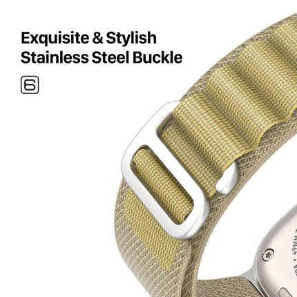 For Apple Watch 42mm / 41mm / 40mm / 38mm DUX DUCIS GS Series Nylon Loop Watch Band(Tan)
