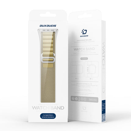 For Apple Watch 42mm / 41mm / 40mm / 38mm DUX DUCIS GS Series Nylon Loop Watch Band(Tan)