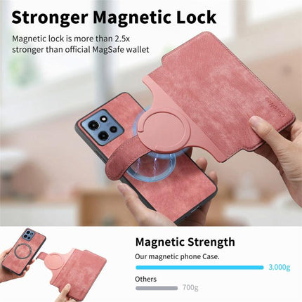 For Motorola Moto G 2025 CaseNeo MagSafe RFID Anti-theft Retro Leather Phone Case(Pink)