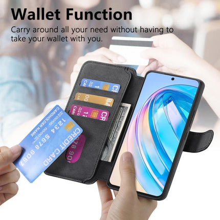 For Honor X8a CaseNeo MagSafe RFID Anti-theft Retro Leather Phone Case(Black)