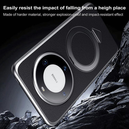 For Huawei Pura 70 Pro / 70 Pro+ SULADA Top Grain Leather MagSafe Magnetic Holder Phone Case(Green)