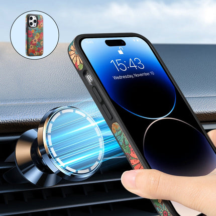 For iPhone 16 Pro Denior D23 MagSafe Detachable Zipper Wallet Holder Phone Case(Green)