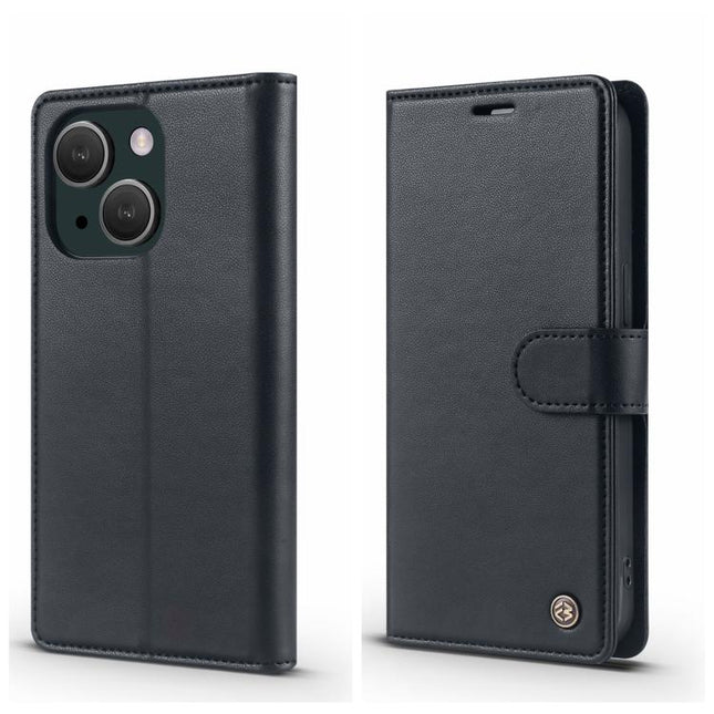 For iPhone 15 Plus Forwenw F6 Series RFID Leather Phone Case(Black)