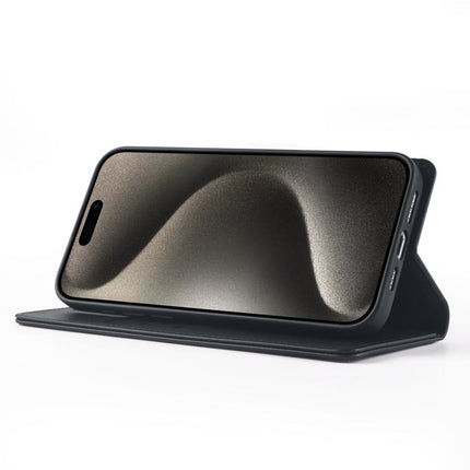 For iPhone 15 Plus Forwenw F6 Series RFID Leather Phone Case(Black)