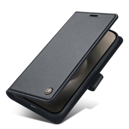 For iPhone 15 Plus Forwenw F6 Series RFID Leather Phone Case(Black)