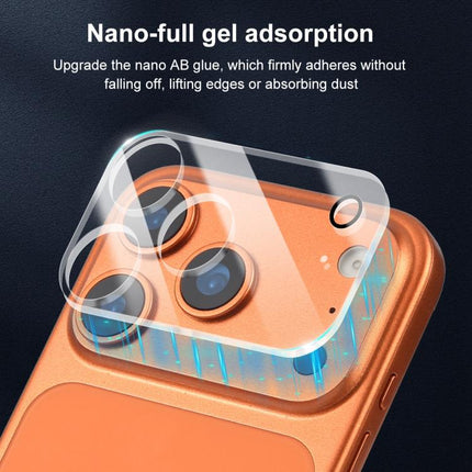 XDcase Transparent Integrated Tempered Glass Camera Film, For iPhone 17 Pro Max, For iPhone 17 Pro, For iPhone 17, For iPhone Air, For iPhone 16 Pro / 16 Pro Max, For iPhone 16 / 16 Plus, For iPhone 15 Pro / 15 Pro Max, For iPhone 15 / 15 Plus         ...