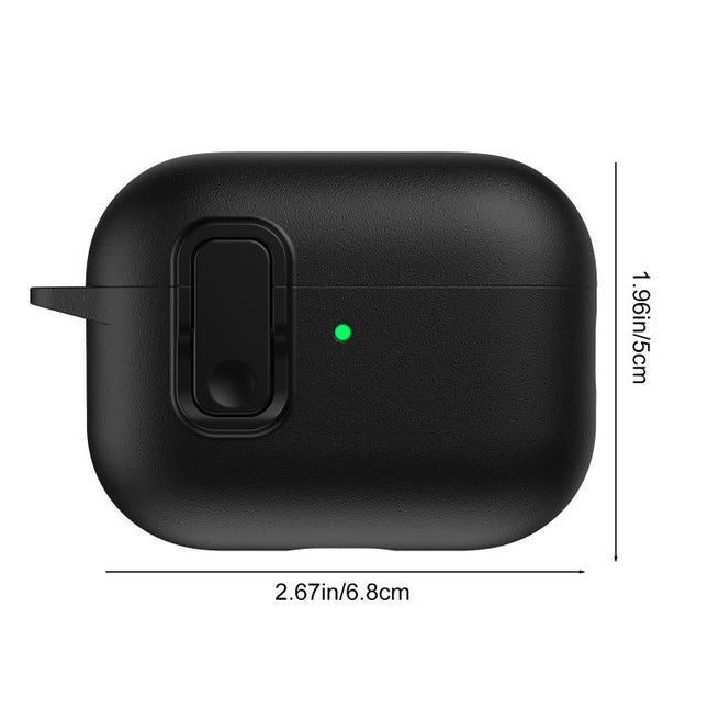 XDcase Faux Leather Texture Security Lock TPU Earbud Case, For AirPods Pro 3, For AirPods 4, For AirPods Pro 2 / 1