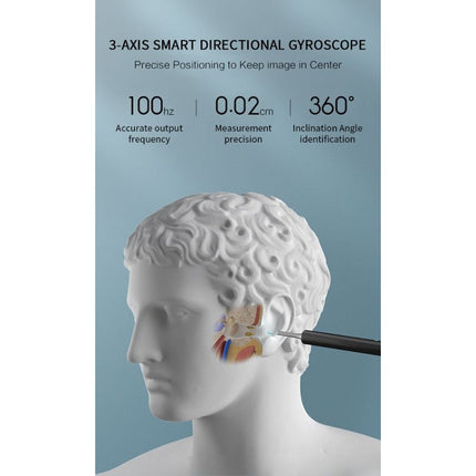 Bebird C3 Pro 2.4G 3.5mm Wireless Wifi High-definition Visual Ear Spoon 3 Million Pixels Out Ear Visual Ear Spoon(Black)