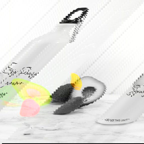 Easy Peasy Lemon Squeezy White Water Bottle