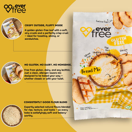 EverFree Gluten Free Bread Mix 450g - Pack of 3