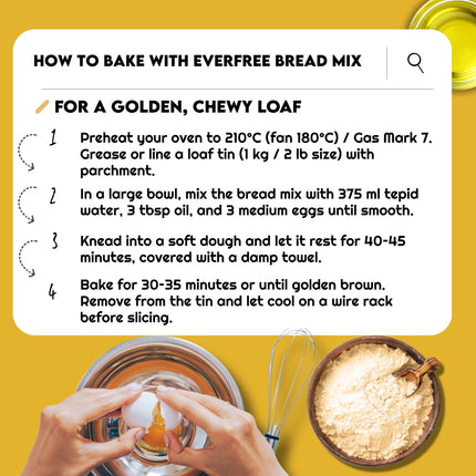 EverFree Gluten Free Bread Mix 450g - Pack of 3