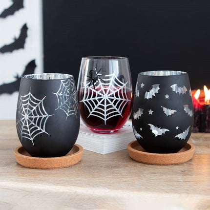 Gothic Gifts Bat Stemless Wine Glass