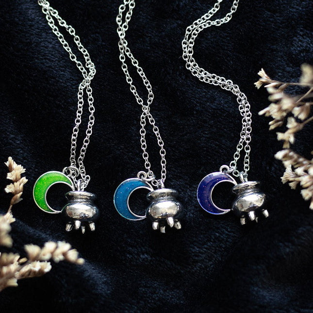 Gothic Gifts Set of 3 Cauldron Charm Necklaces by the Coven Sisters