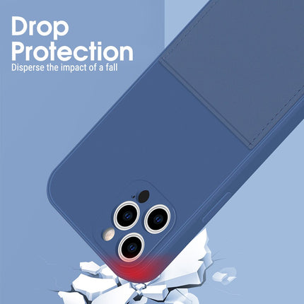 Liquid Silicone PU Leather Black Case With Card Slot - For iPhone X / Xs