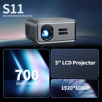 DVB-T2 1080p Wifi S11 Full Hd Lcd Led 4k Digital TV Projector Cinema Video Proyector Outdoor Meeting Smart Tv Projector