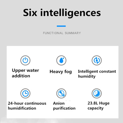 110V 220V 23.8L Large Capacity Industry Air Humidifier Commercial Diffuser Sprayer Humidification Spray Machine