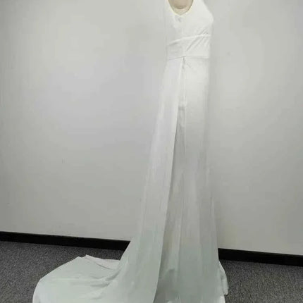 Elegant white V-Neck Evening Dress Women Fine Lace Party Ball Gown Sexy Princess Dress Wedding Gowns Girl