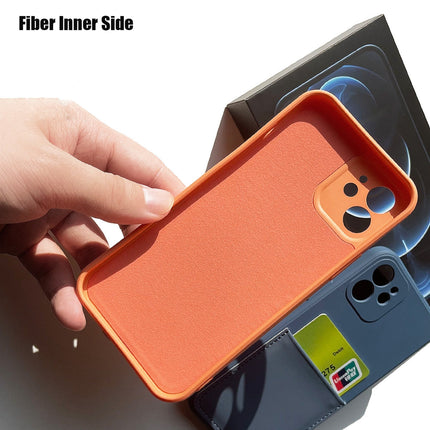 Liquid Silicone PU Leather Black Case With Card Slot - For iPhone X / Xs