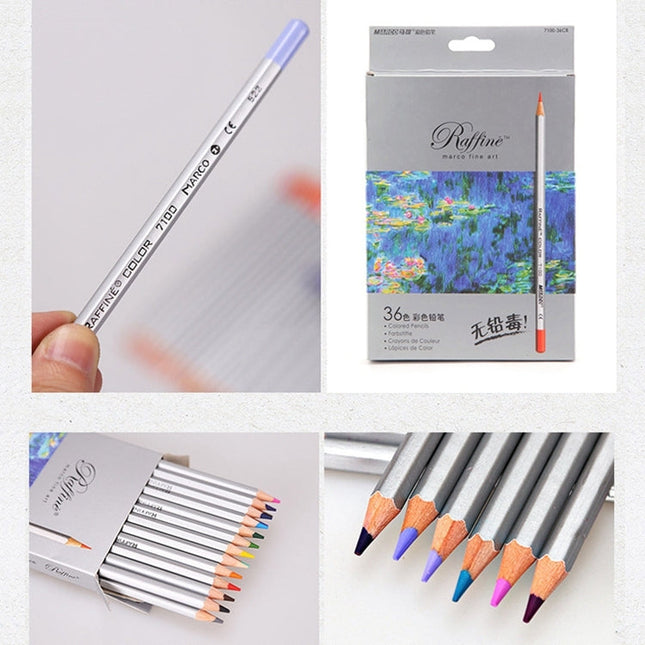 Professional Art Sketch Coloring Books Drawing Vibrant Colors 36-color Wooden Colored Pencils Set, 36-color