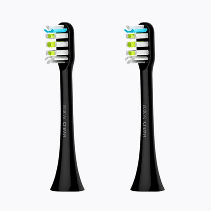 2 PCS Original Xiaomi Youpin General Cleaning Replacement Brush Heads for Xiaomi Soocare Sonic Electric Toothbrush (HC7711W)(Black)