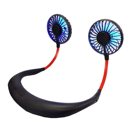 Creative Mini Hanging Neck Type Fan Outdoor LED Fan, F008 (Black), F008, F008 (Blue), F008 (White)