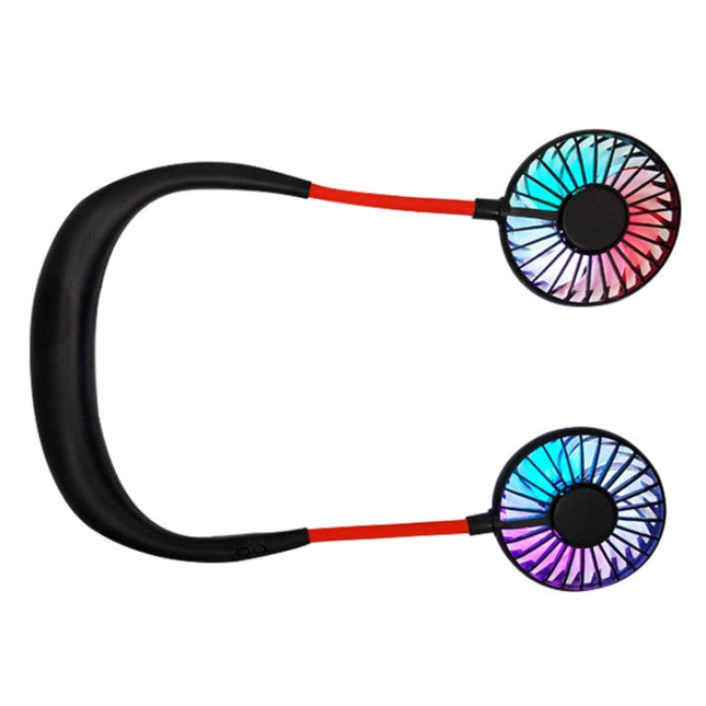 Creative Mini Hanging Neck Type Fan Outdoor LED Fan, F008 (Black), F008, F008 (Blue), F008 (White)