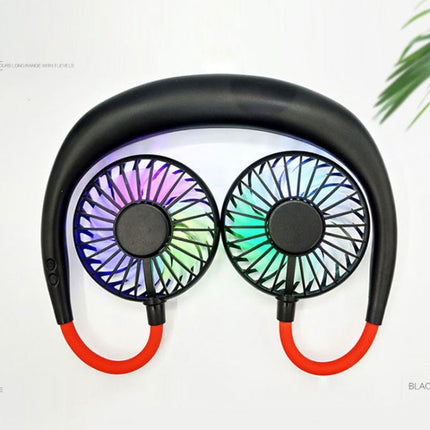 Creative Mini Hanging Neck Type Fan Outdoor LED Fan, F008 (Black), F008, F008 (Blue), F008 (White)