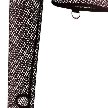 Banned Apparel Liora Red Metallic Fishnet Hoodie