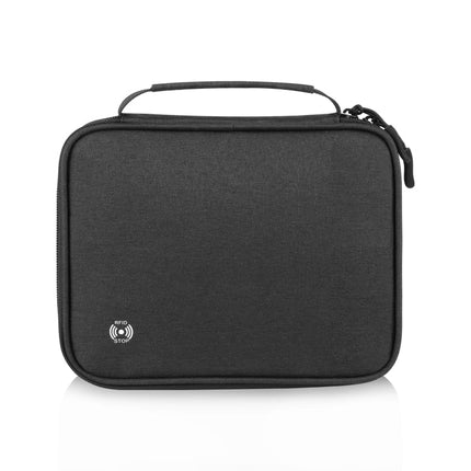 HAWEEL Passport Wallet Document Organizer Credit Cards Case Bag with Handle (Black)