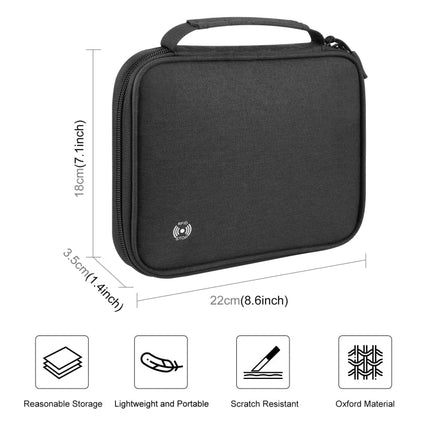 HAWEEL Passport Wallet Document Organizer Credit Cards Case Bag with Handle (Black)