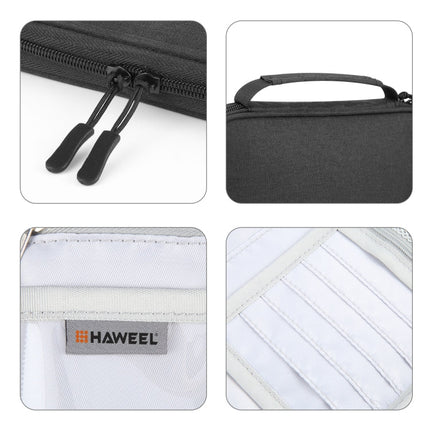 HAWEEL Passport Wallet Document Organizer Credit Cards Case Bag with Handle (Black)