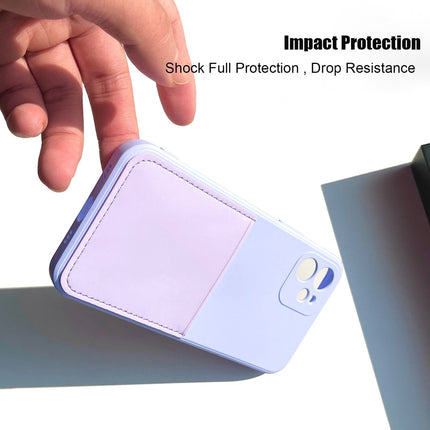 Liquid Silicone PU Leather Black Case With Card Slot - For iPhone X / Xs