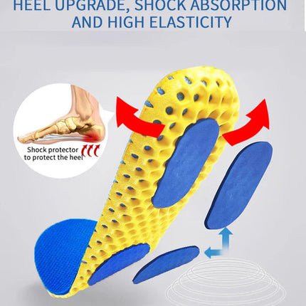 Memory Foam Insoles For Shoes Sole Mesh Deodorant Breathable Cushion Running Insoles For Feet Man Women Orthopedic Insoles