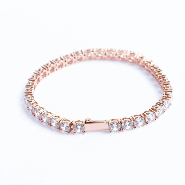 4mm Tennis Bracelet - Rose Gold