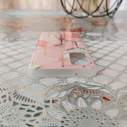 Marble Geometric TPU Pink Case - For Samsung Galaxy S20