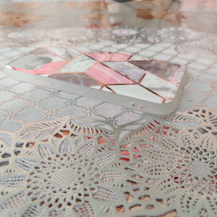 Marble Geometric TPU Coral Case - For iPhone 11