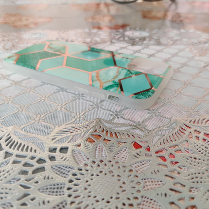 Marble Geometric TPU Green Case - For iPhone 11