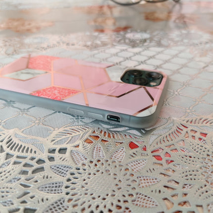 Marble Geometric TPU Pink Case - For iPhone 11 Pro