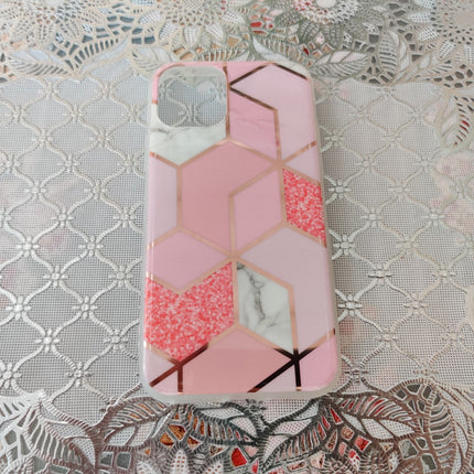 Marble Geometric TPU Pink Case - For iPhone 11
