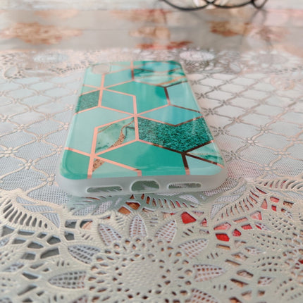 Marble Geometric TPU Green Case - For iPhone X / Xs