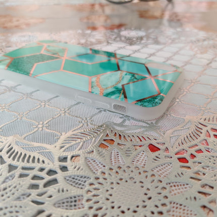 Marble Geometric TPU Green Case - For iPhone X / Xs