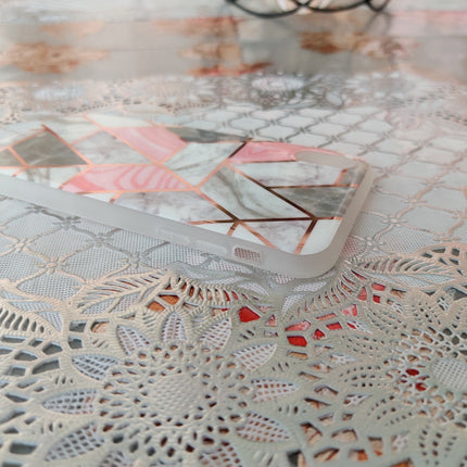 Marble Geometric TPU Coral Case - For iPhone X / Xs