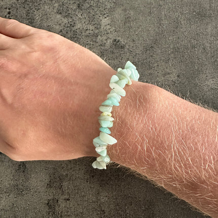 Amazonite - Crystal chip bracelet