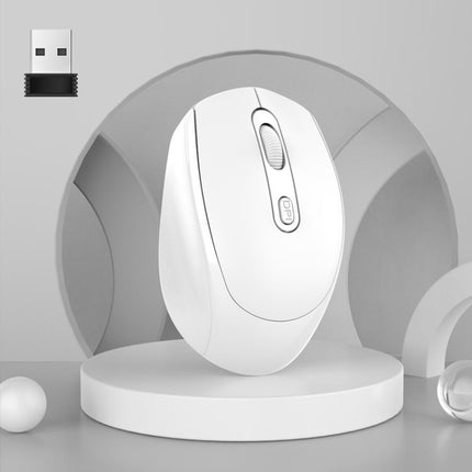 M107 4-buttons 1600 DPI 2.4GHz Wireless Mouse, Battery Version (White)