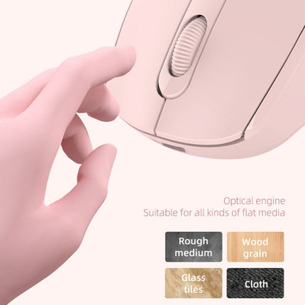 M107 4-buttons 1600 DPI 2.4GHz Wireless Mouse, Battery Version (White)